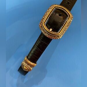 NWOT Brighton Marcus Reversible Black/Rich Brown Belt